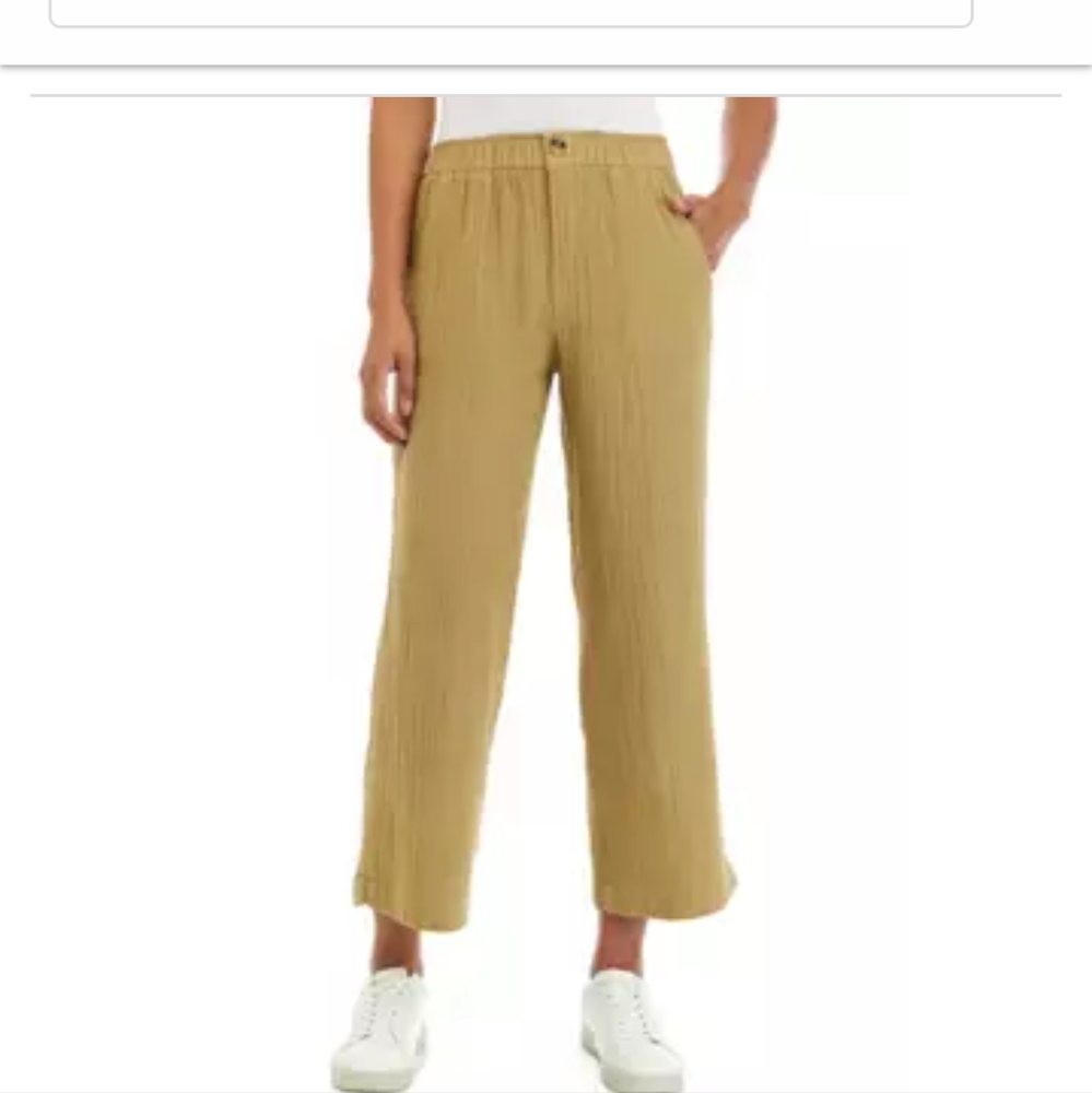 Wonderly Guaze Pants Petite Large Tan